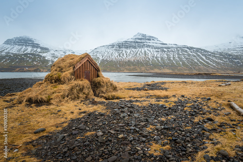 The landscape in east fjord of Iceland.