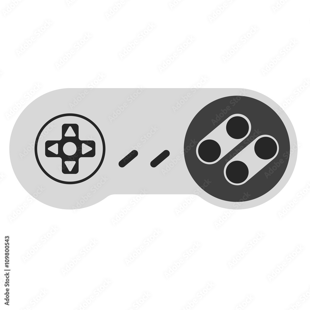 Retro modern console controller for old video games. Vector with