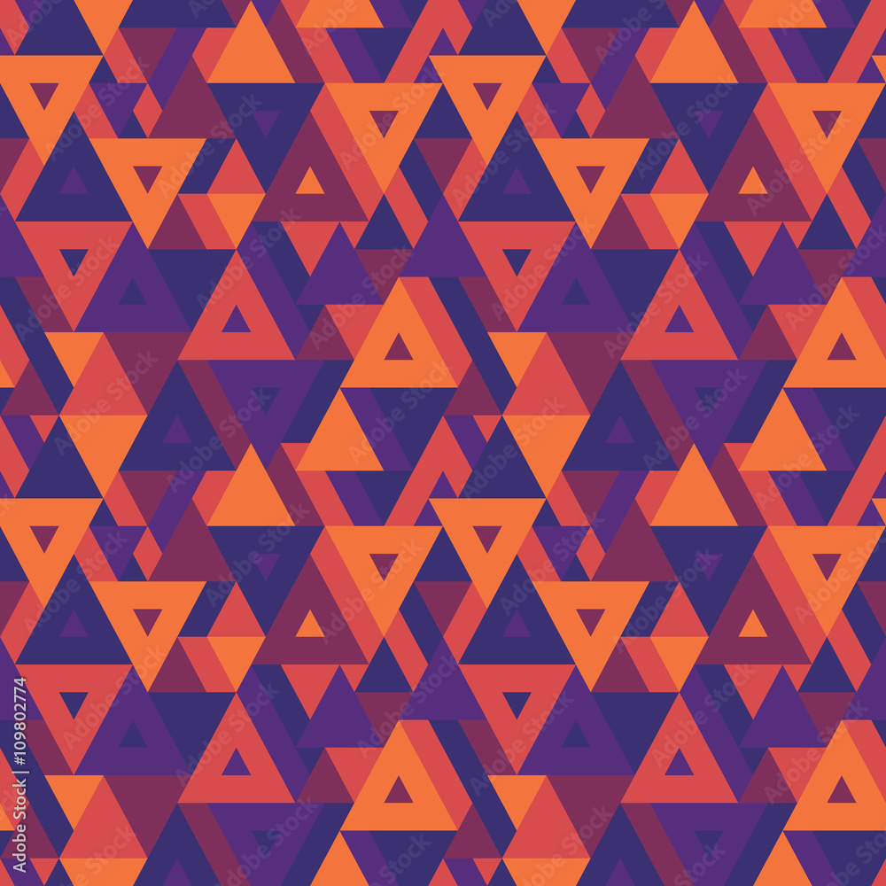Abstract geometric background - seamless vector pattern for presentation, booklet, website and other design project. Seamless vector background in vintage colors. Triangles background.