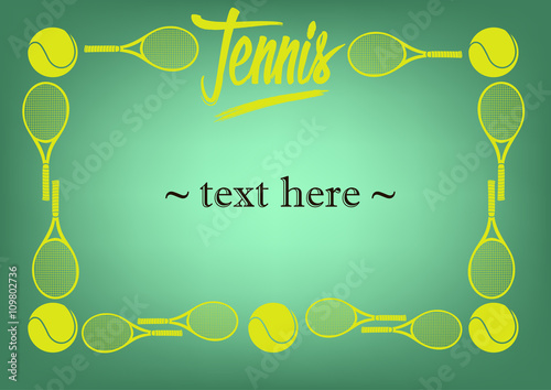 frame with tennis