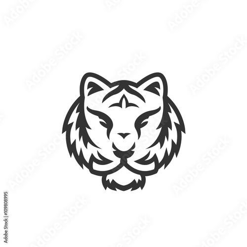 Fototapeta Naklejka Na Ścianę i Meble -   Tiger logo on white background