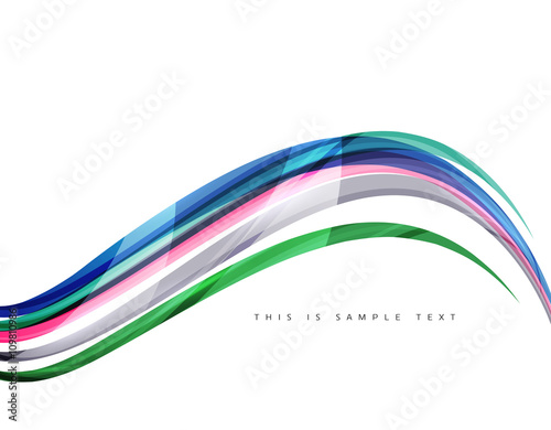 Color stripes with shiny light effects, wave line abstract background