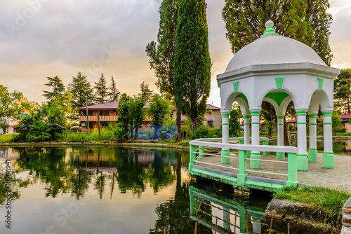 City Park at the time of sunset, New Athos, Abkhazia.