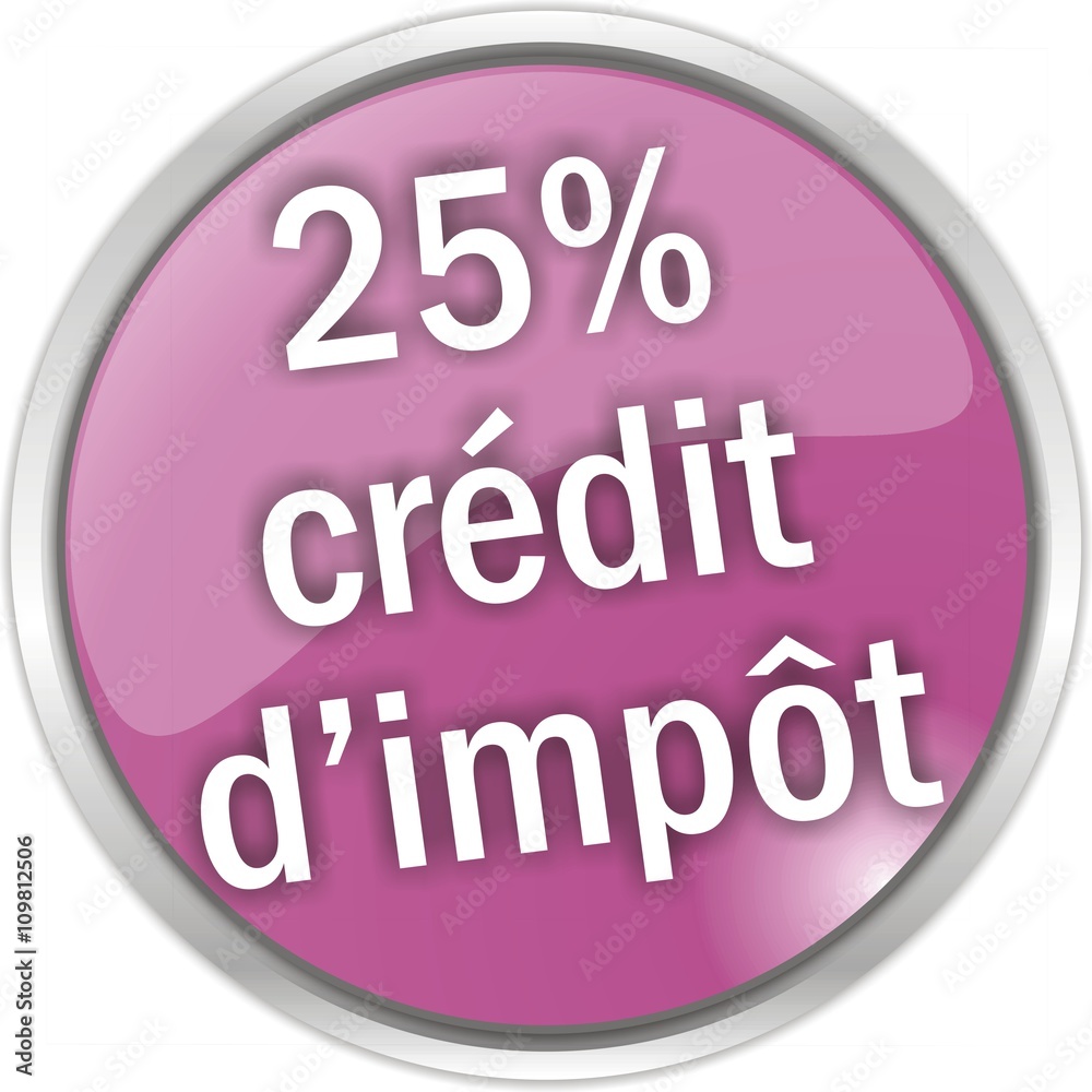 bouton 25% crédit d'impôt Stock Vector | Adobe Stock