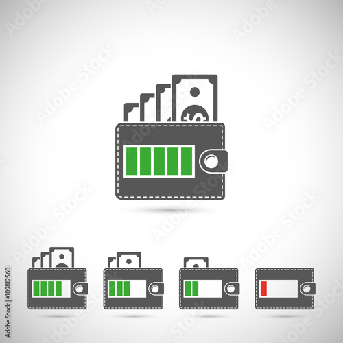 set of wallet icons