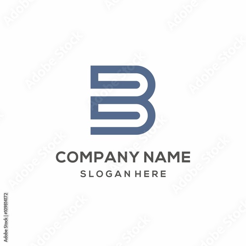 Monogram Letter B Vector Logo Template