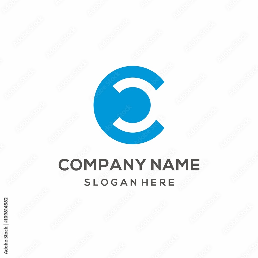 Monogram Letter C Vector Logo Template