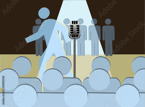 Walk Out or Stage Fright. An illustration of Walk Out or Stage Fright