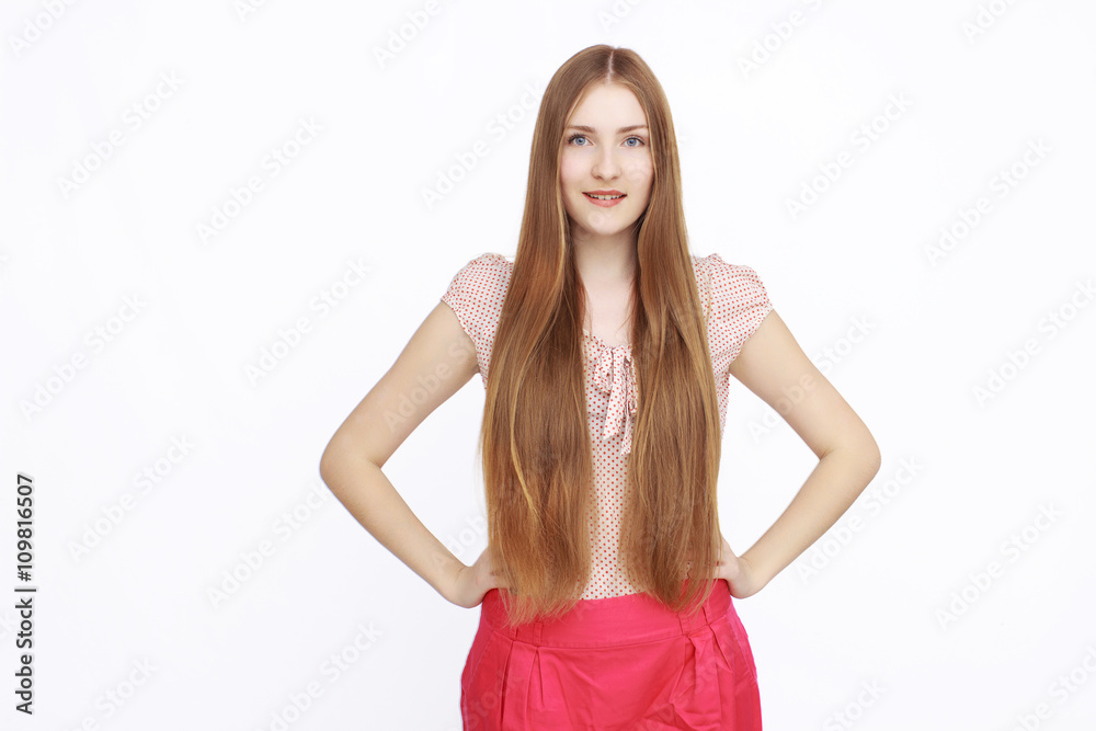 Portrait of beautiful smiling woman Portrait of beautiful smiling woman