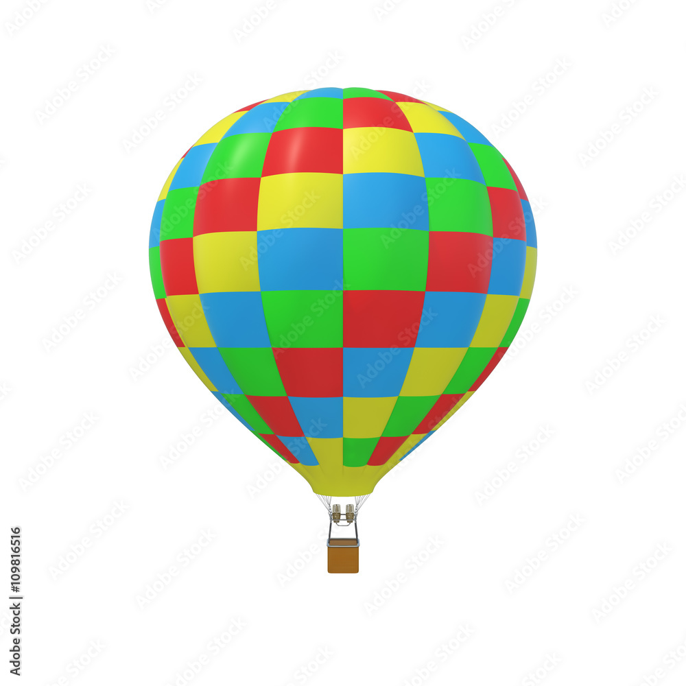 Naklejka premium Colorful balloon isolated on white background.