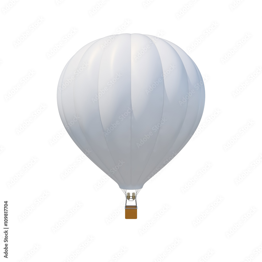 Naklejka premium White air ballon isolated on white background.