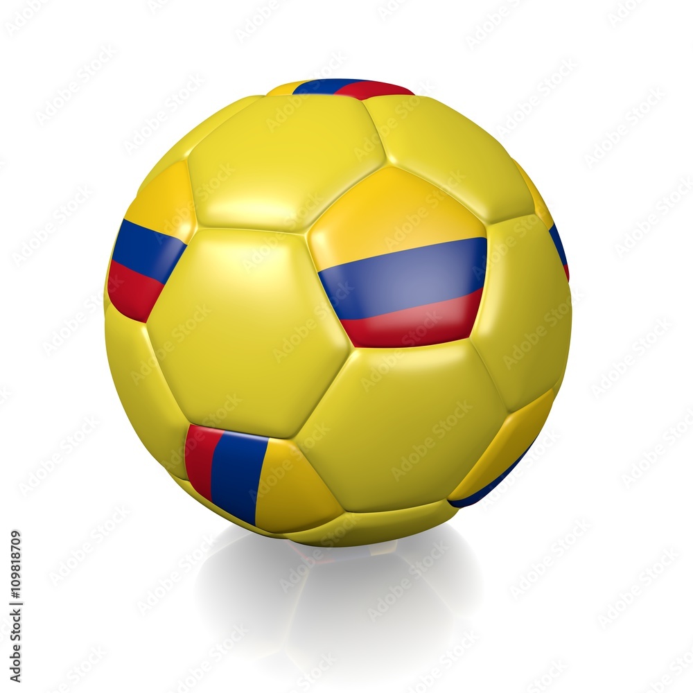 Football soccer ball with a national flag texture Football soccer ball with a national flag texture