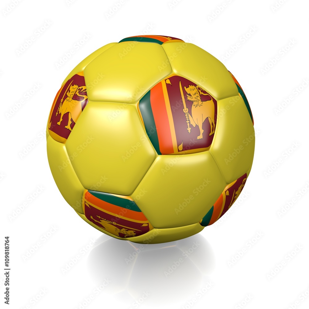 Obraz premium Football soccer ball with a national flag texture