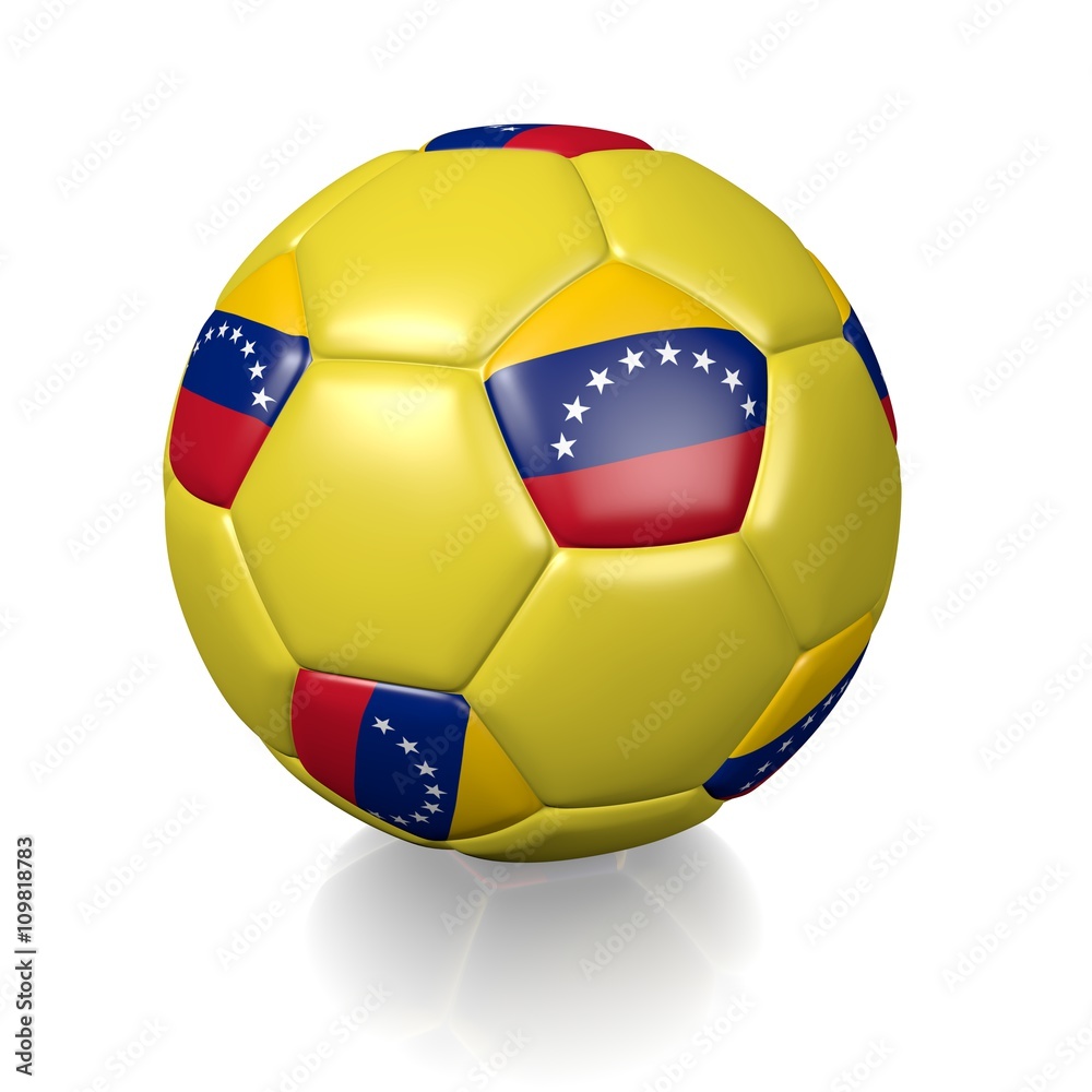 Football soccer ball with a national flag texture Football soccer ball with a national flag texture