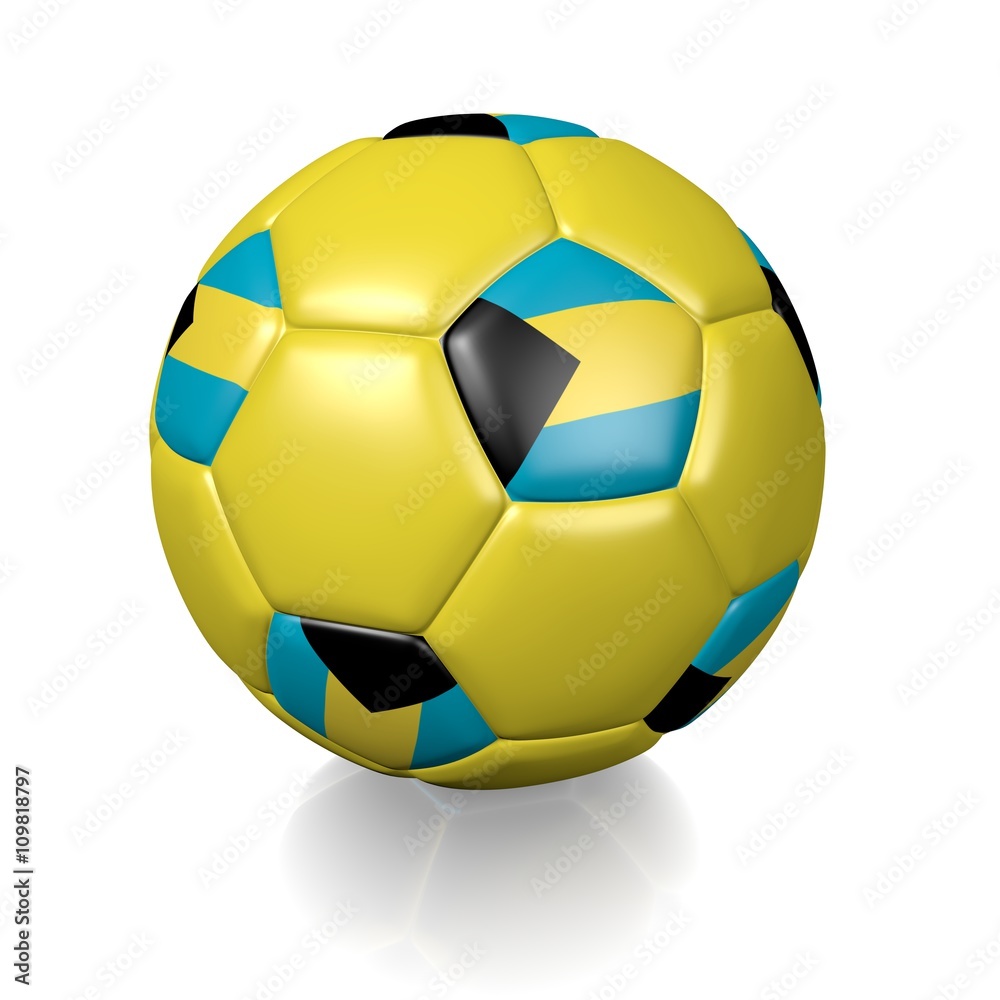 Football soccer ball with a national flag texture Football soccer ball with a national flag texture