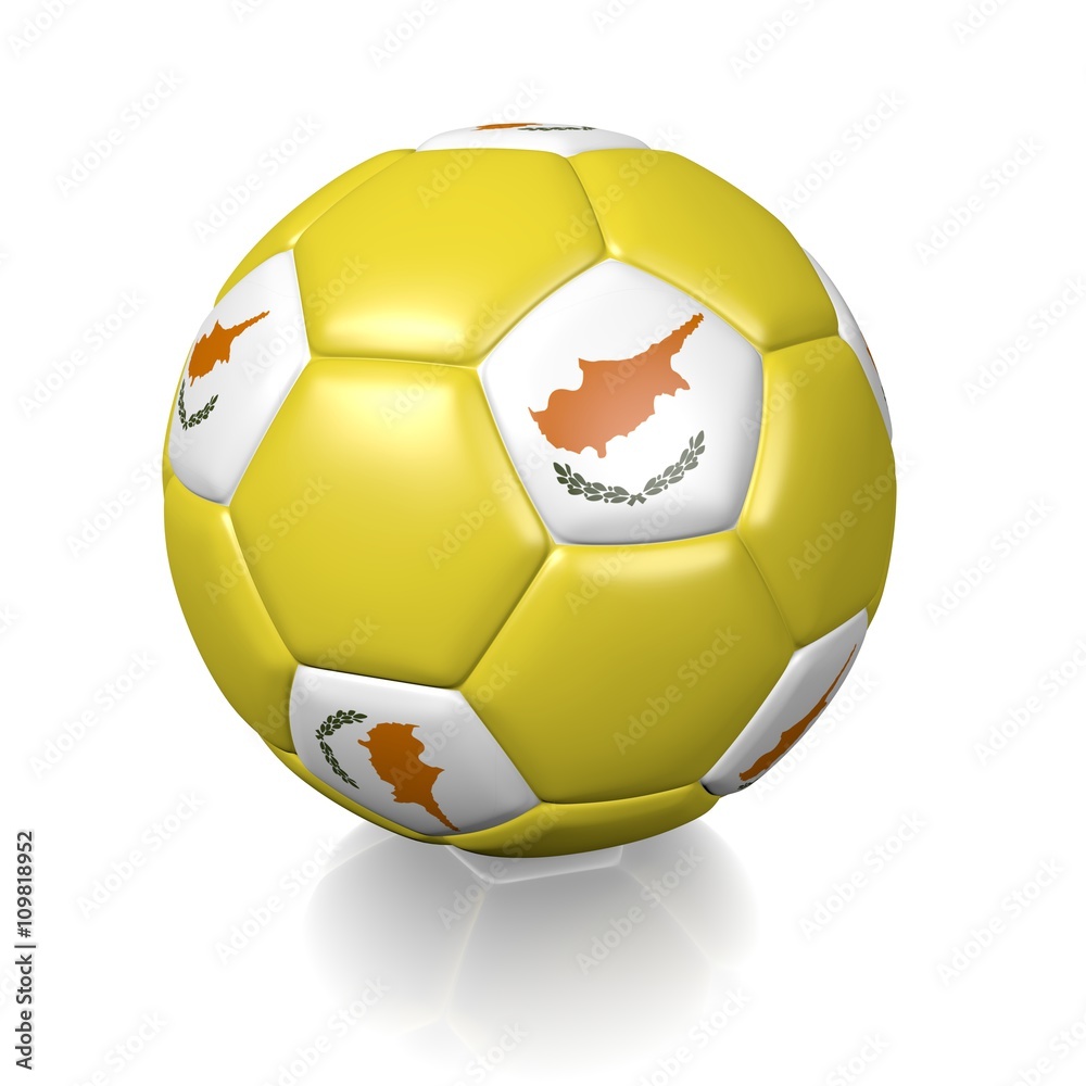Fototapeta premium Football soccer ball with a national flag texture