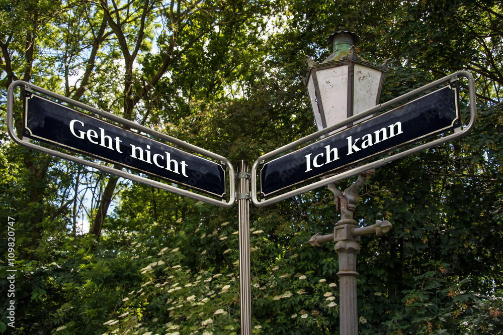 Fototapeta premium Schild 105 - Ich kann