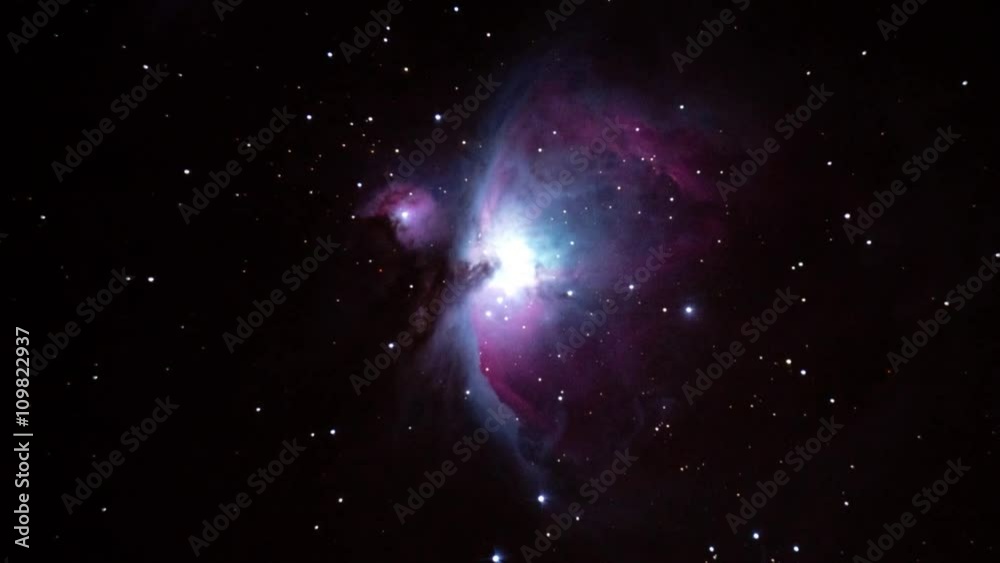 A zoom in on the Great Nebula in Orion