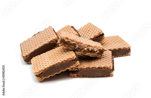 chocolate wafer isolated