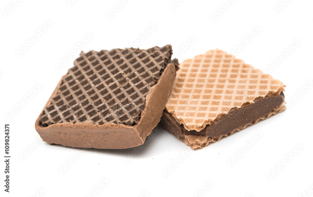 chocolate wafer isolated chocolate wafer isolated