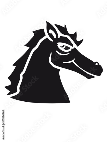 logo black head face cool riding horse stallion equestrian comic cartoon