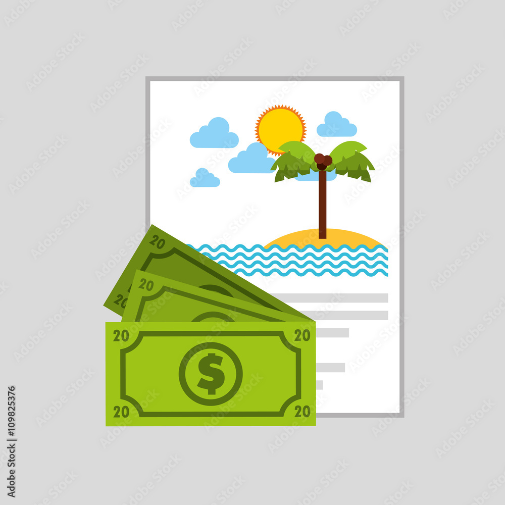 Fototapeta premium travel expenses design 