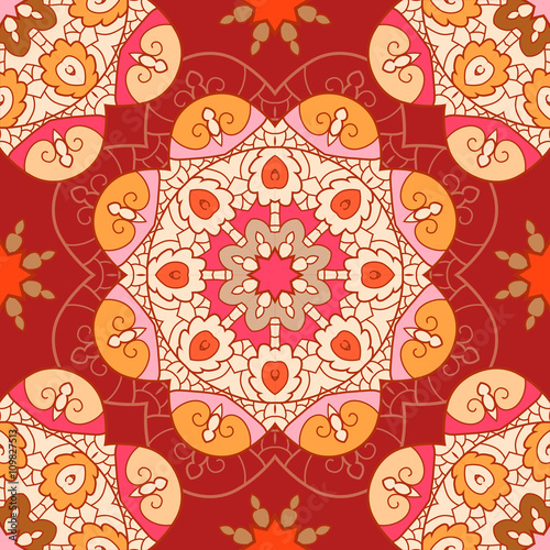 Oriental lace seamless pattern