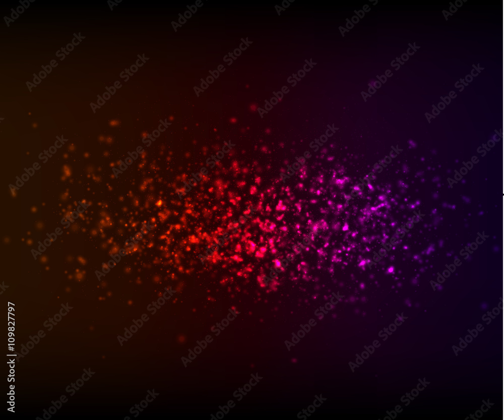 Colorful light glare. Cosmic glows, particles, sparkles, bokeh Colorful light glare. Cosmic glows, particles, sparkles, bokeh
