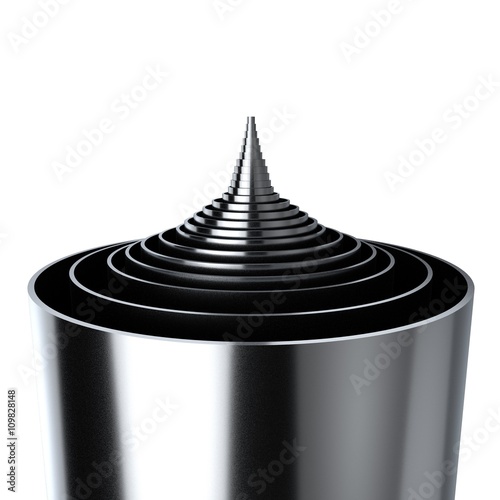 Abstract tower from metalli...