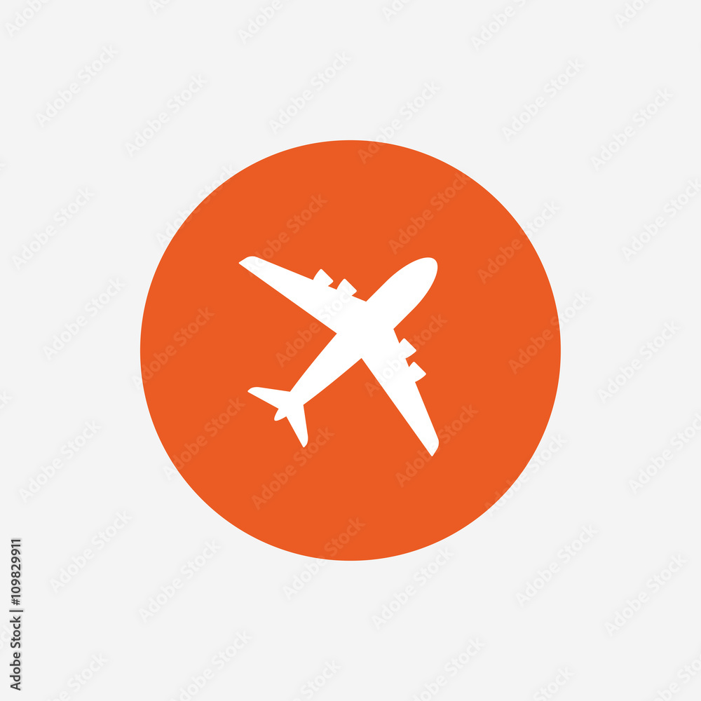 Airplane sign. Plane symbol. Travel icon.