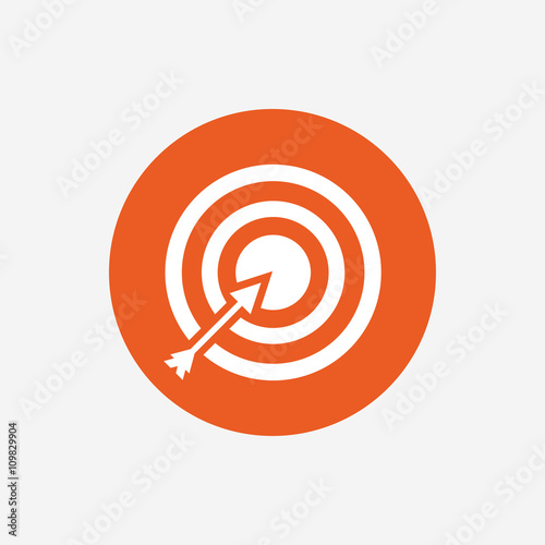 Target aim sign icon. Darts board symbol.