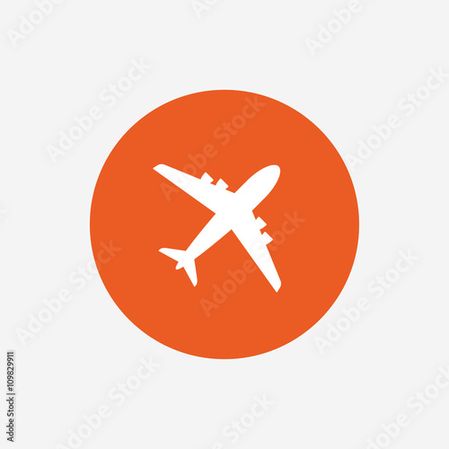 Airplane sign. Plane symbol. Travel icon.
