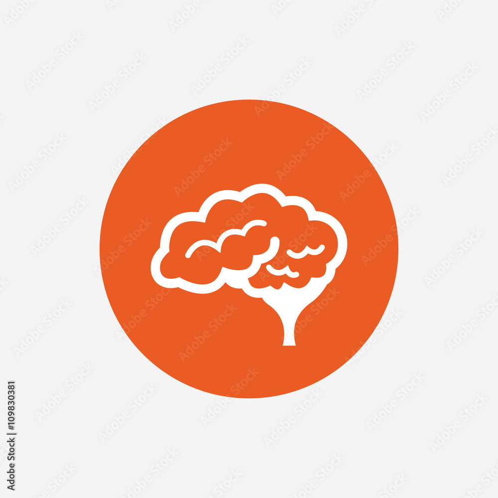Brain sign icon. Intelligent smart mind. Brain sign icon. Intelligent smart mind.