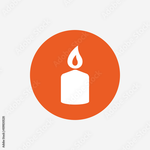 Candle sign icon. Fire symbol.