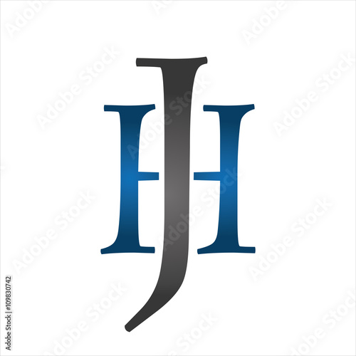 HJ initial combine company logo blue