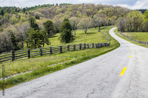 open road in mountain forest