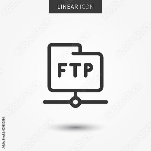 FTP folder icon vector illustration. Isolated FTP folder symbol.
 photo