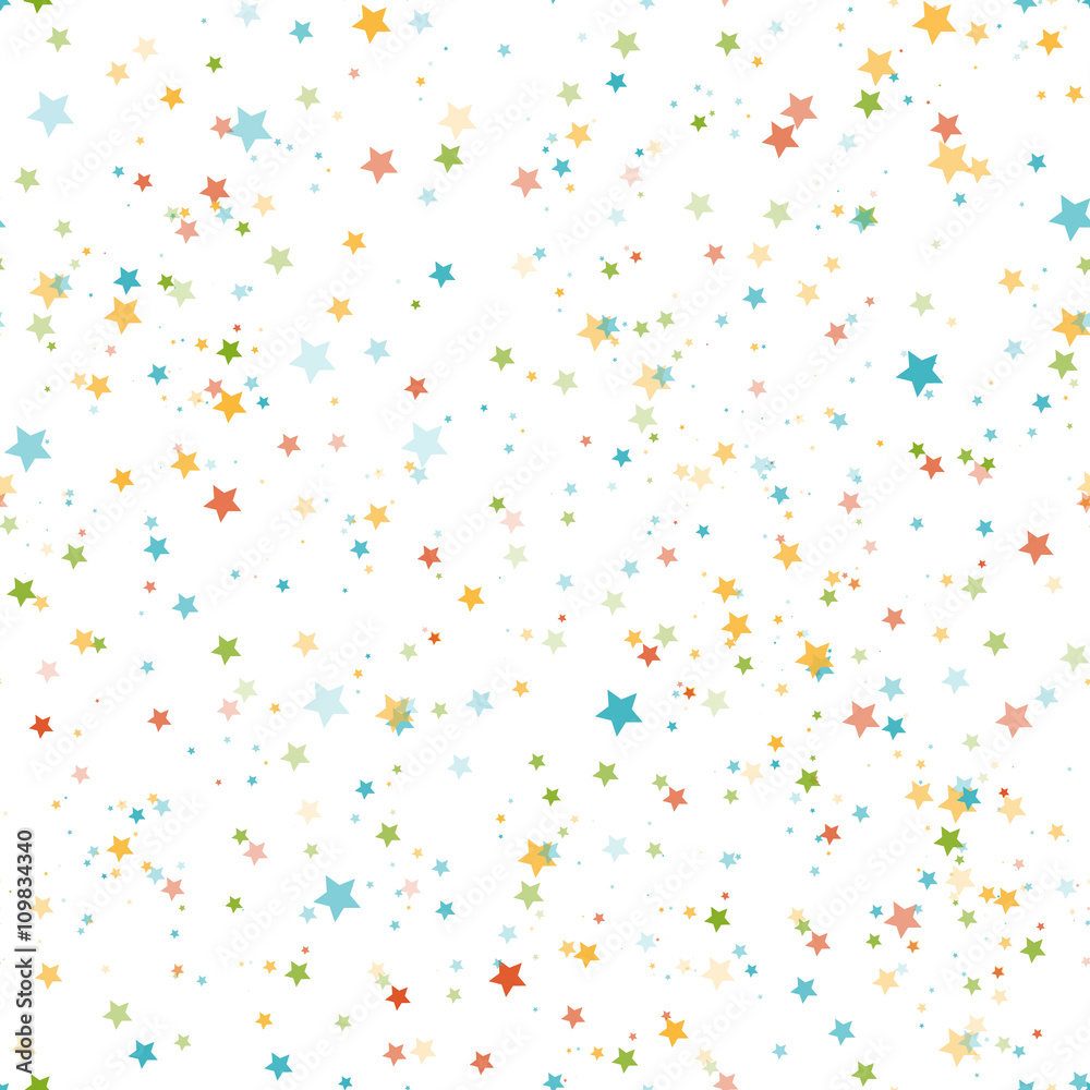 Abstract seamless pattern with stars. Vector illustration.