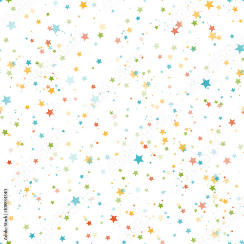 Abstract seamless pattern with stars. Vector illustration. © cattleyaart