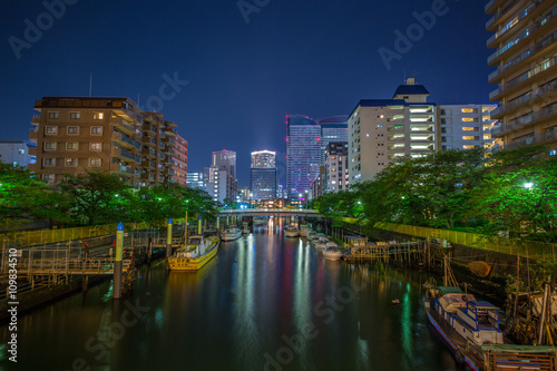 東京都中央区月島の夜景