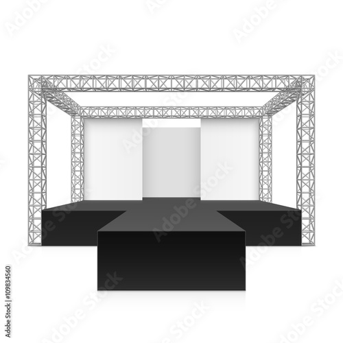 Outdoor festival stage, podium, metal truss system