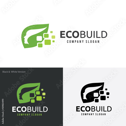 green logo concept,idea logo,eco logo.life and healthy logo. vector logo template.