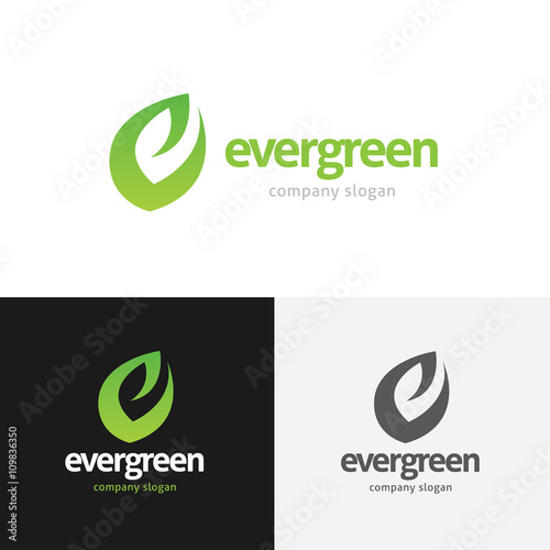 green logo concept,idea logo,eco logo.life and healthy logo. vector logo template.