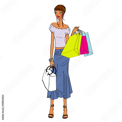 shopping girls