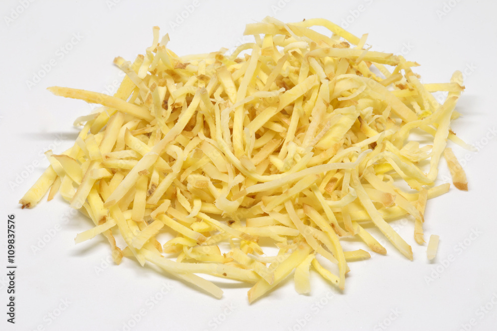 chop ginger on white chop ginger on white