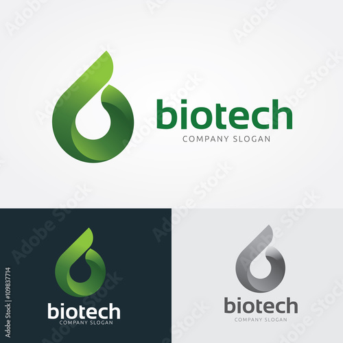 Bio Tech  Logo. Medical logo. Green and eco logo vector template.