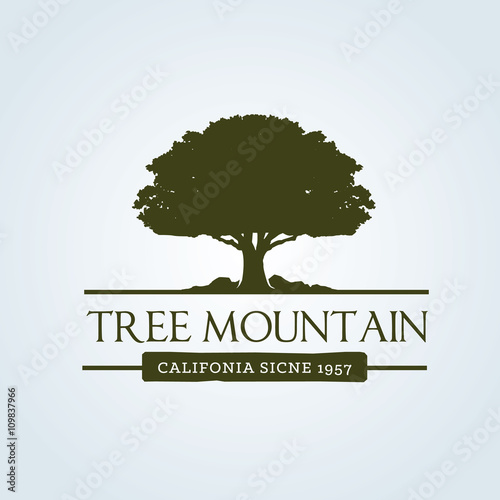 Tree logo. Vector logo template.
