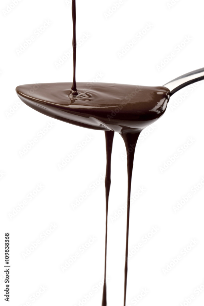 melted chocolate in spoon melted chocolate in spoon