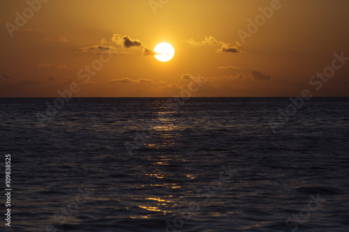 Sunrise over a ocean