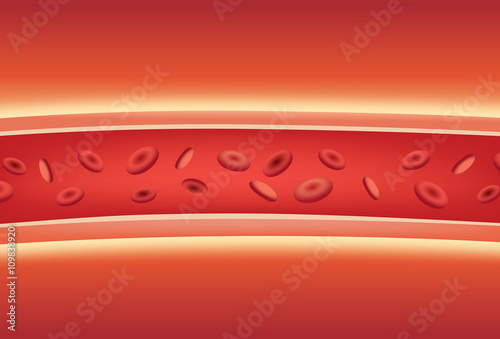 Inside of blood vessels. Illustration about medical and anatomy